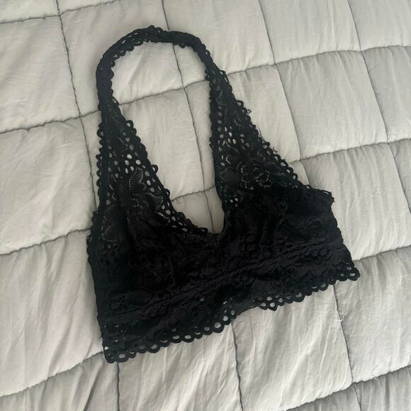 Aerie Halter Black Lace Bralette - Picture 1 of 4